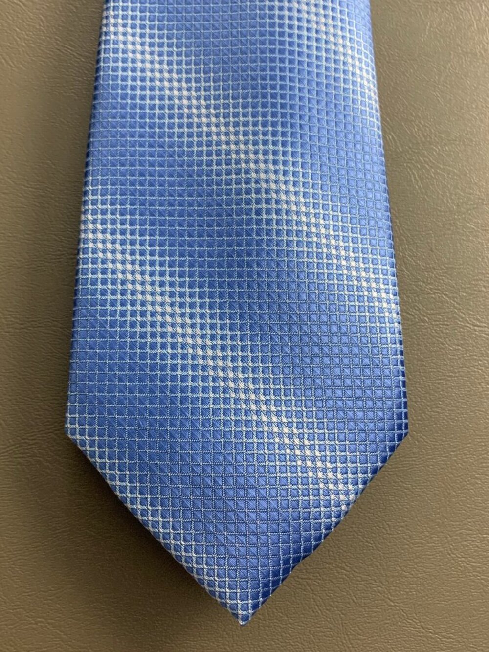 Perry Ellis Men's Classic 3'' 100% Polyester Neck Tie, Blue Scarano Stripe